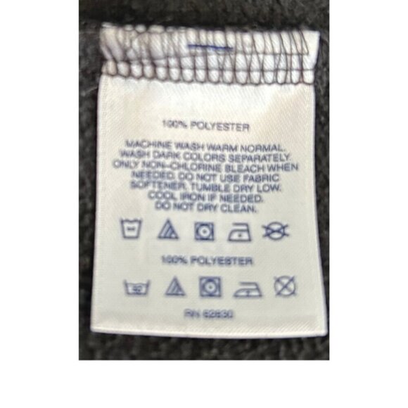 Lands' End Women's Plus Size XLP/18 Zip-Front Fleece Vest Long Black - Picture 4 of 6